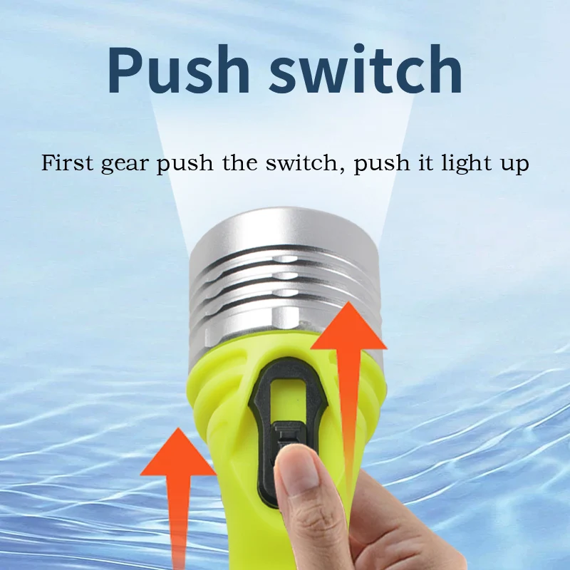 Multi-functional portable ultra bright 3W LED white light dry battery can dive flashlight