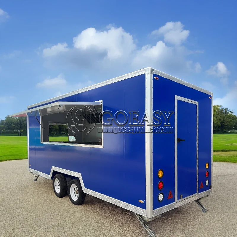 

Custom Built BBQ Pizza Trucks Food Trailer Burger Hot Dog Van Mobile Kitchen for Street Food and Catering Events
