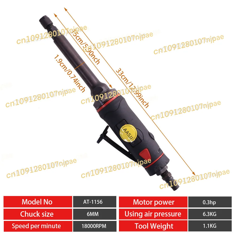 Smerigliatrice pneumatica per stampi Saldatore Lucidatore Estensione Smerigliatrice diritta 0,3 Pinza da 6 mm 18000 giri/min