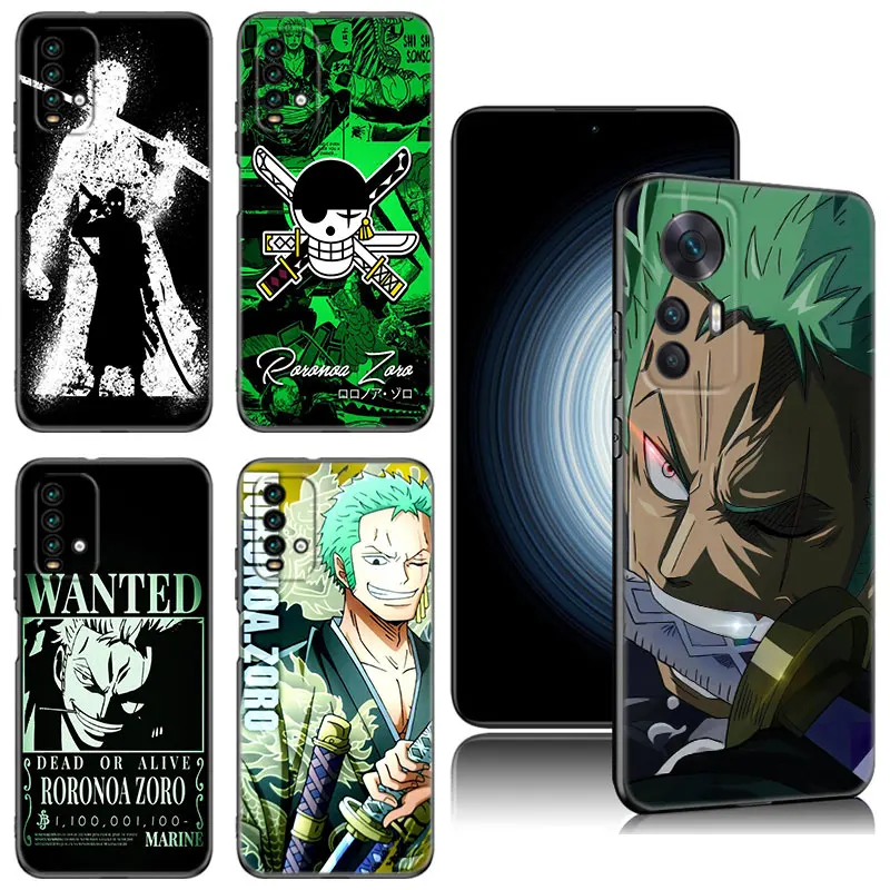 O-One Piece Roronoa Zoro Phone Case For Xiaomi Redmi K40 K50 Gaming Note 5 6 K20 K60 Pro 7A 8A 9A 9C 9i 9T 10A 10C 12C A1 A2