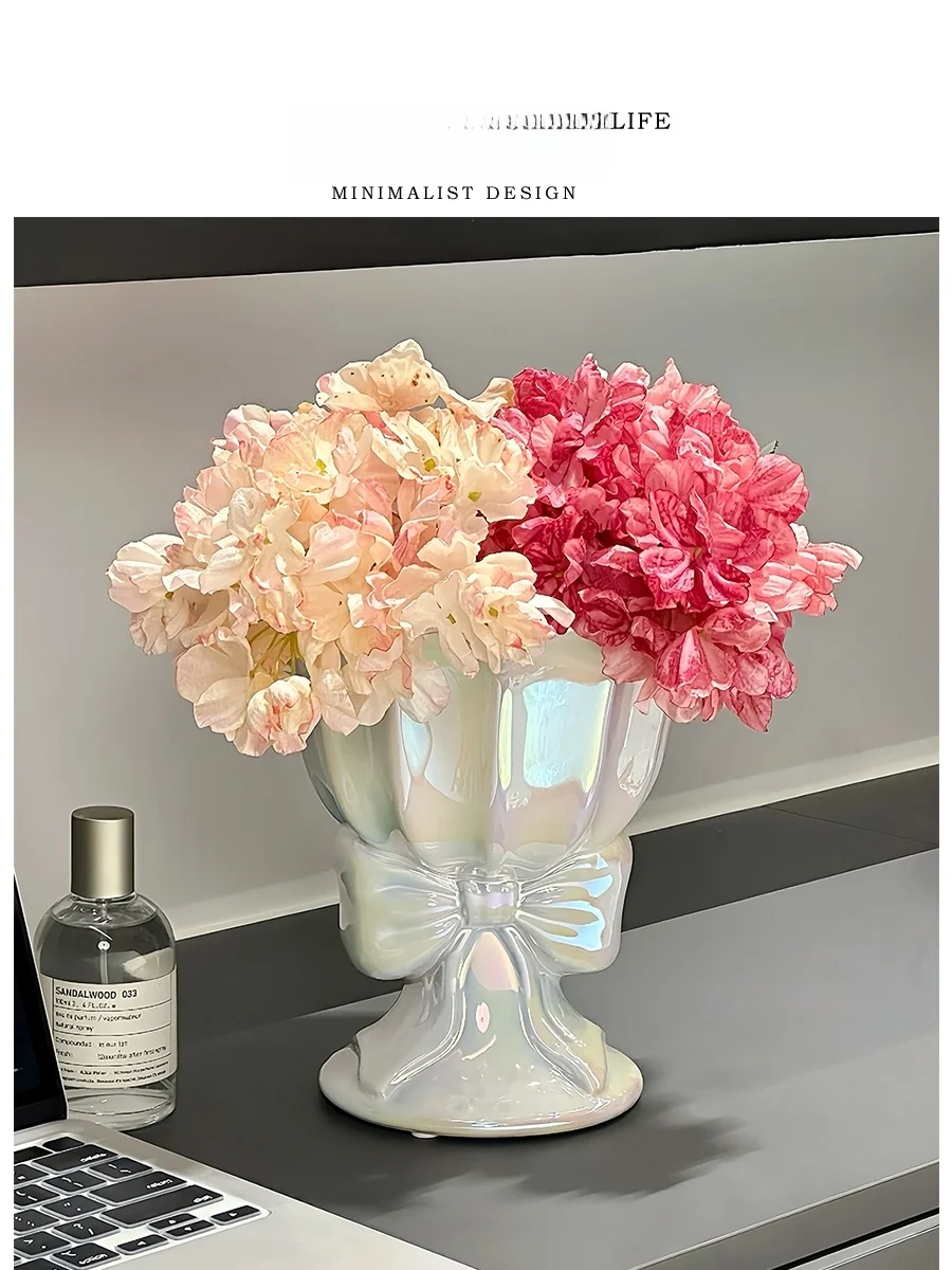 

Tlife Luxury Creative Knot Ceramic Flower Vase Nordic Style Home Decor Living Room Tabletop Ornament Flower Arrange...