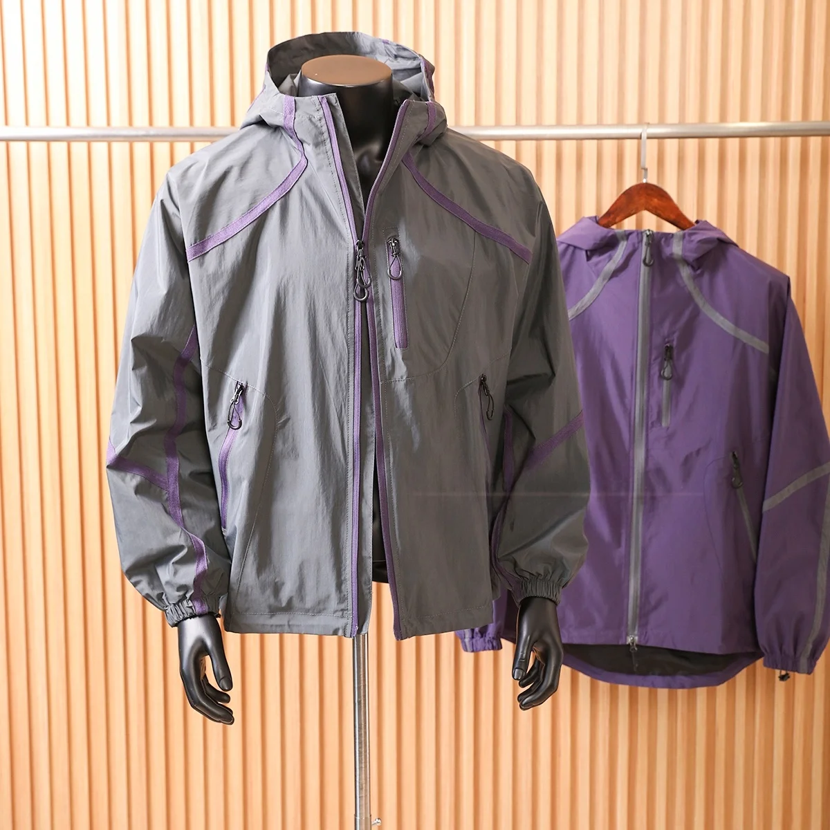 

Легкая водонепроницаемая куртка с 3D-кроем и капюшоном для пар, молодежная уличная модная куртка с городским дизайном, весна-лето, на молнии