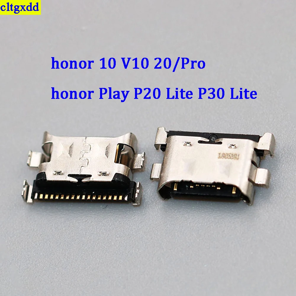 Cltgxdd USB 충전 포트 플러그 베이스 커넥터, Honor 4/4A/4C/6/8/8x/8V/9/9pro/G9 plus/10/10V 테일 플러그에 적합한 5 피스 포트