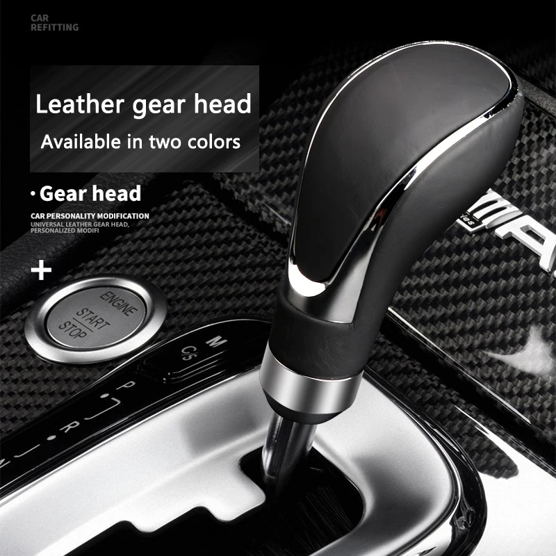 Automobile leather gear block head modification gear handle gear manual automatic universal gear lever personality shift knob