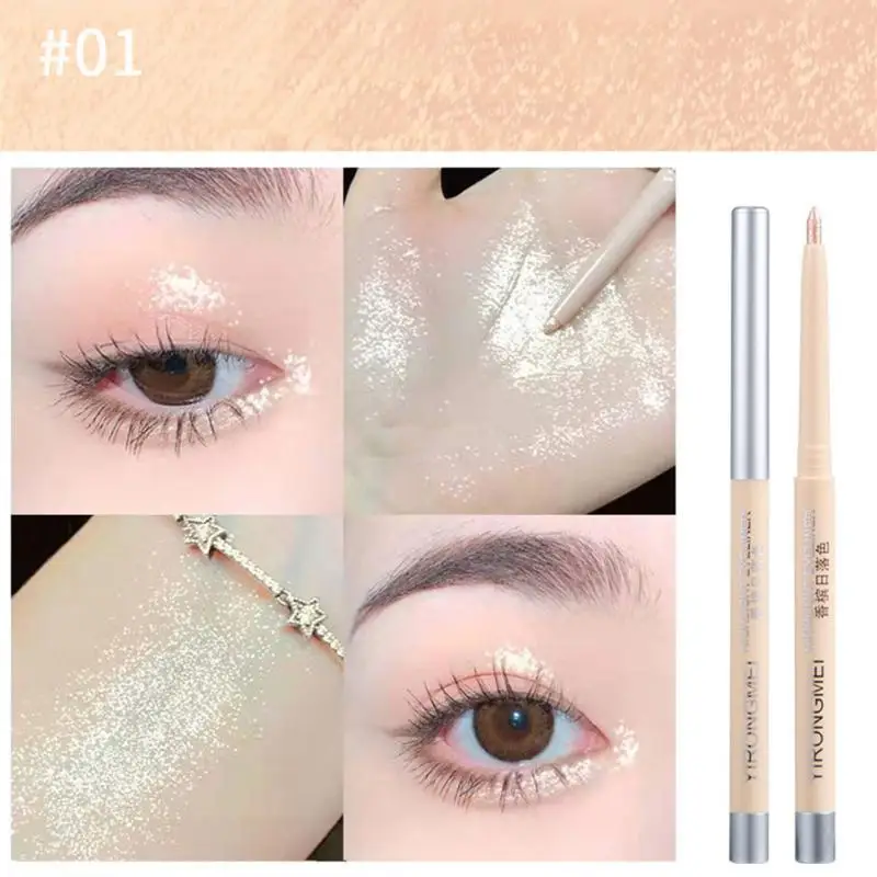 Eyeshadow Pen Brighten Sparkling Eyes Highlighter Stick 5 Colors Cosmetics Lying Silkworm Pen Eyes Contour Pencil Eyes Makeup