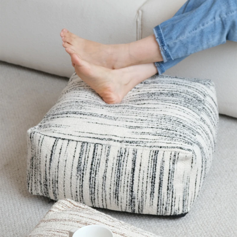 Unstuffed Square Sofa Stool Cover Living Room Decor Lounge Sofa Tatami Meditation Pouf Cover Footstool Home Decor Cushion Covers