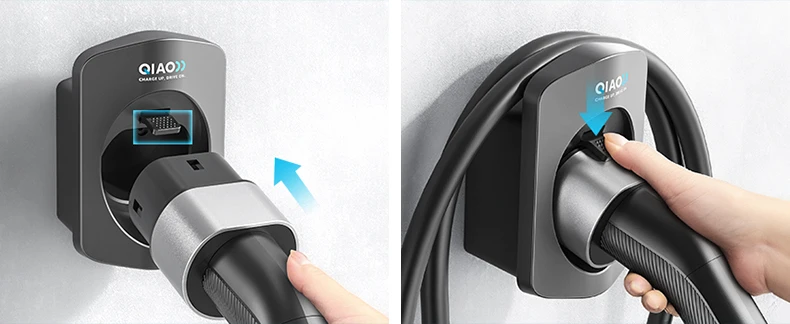 Typ 2 EV-Ladegeräthalter Wandmontage IEC 62196-2 Ladekabel-Organizer Dock EV-Ladestecker-Halterung Aufbewahrungshalterung für Zuhause – Detail 7