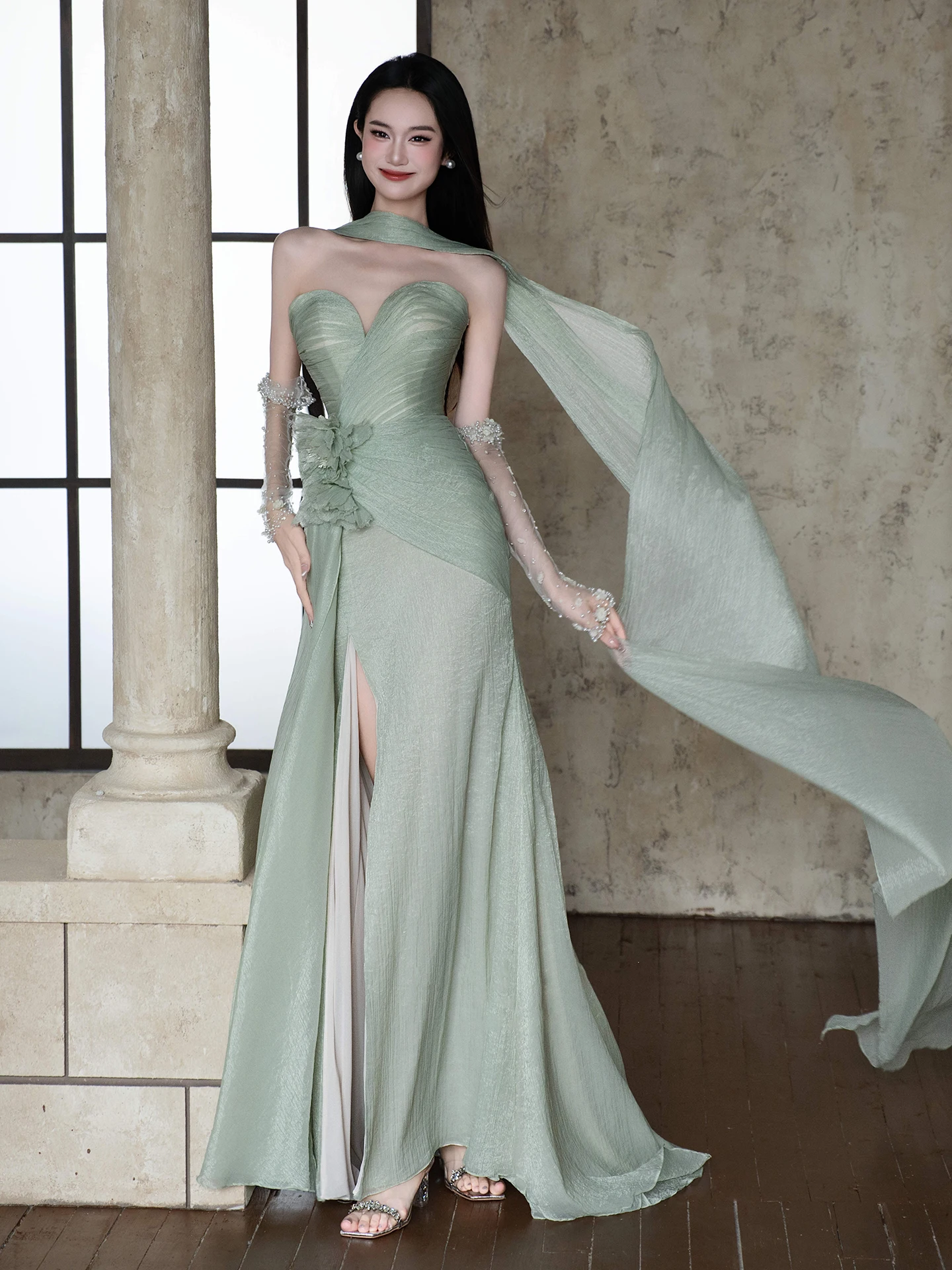 

Ele Bridal Morning Robe Women's Engagement Celebration Slimming Fairy T Wedding Dr Luxury Sensation Cusizable