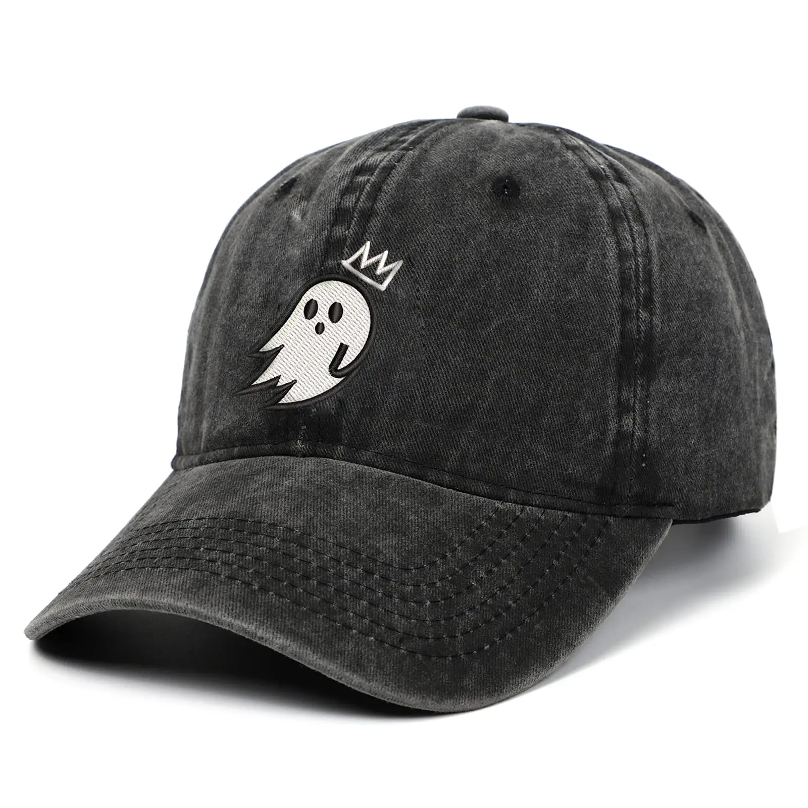 Cute Ghost Baseball Caps for Halloween Men Women Adjustable Athletic Trucker Hat Cotton Snapback Funny Boo Dad cap Unisex Adult