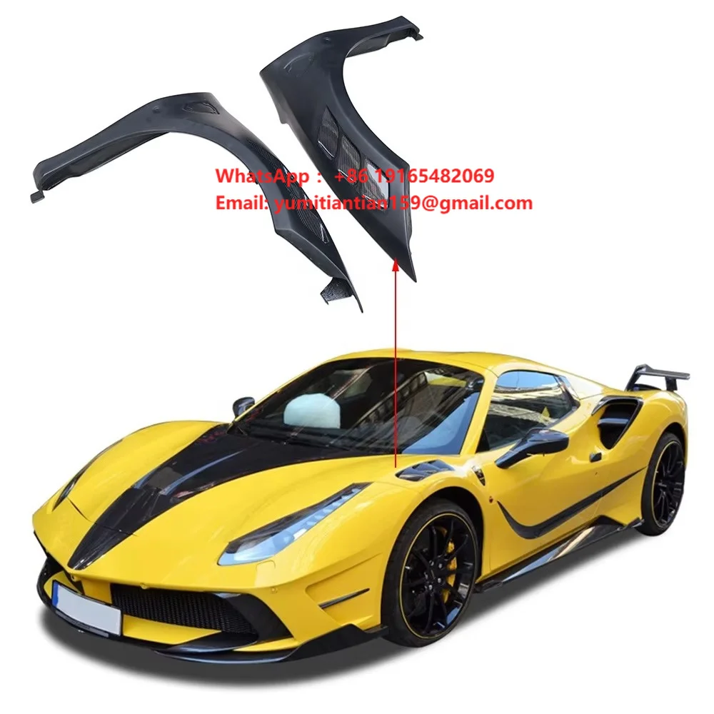 Carbon Fiber Mix Fiberglass MSY Style Front Side Fender for Ferrari 488 GTB Spider