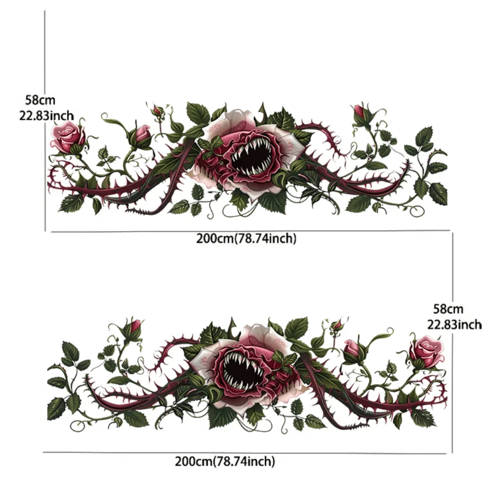 Adesivo in vinile per auto con piante carnevole, adesivo autoadesivo in PVC, adatto per camion, SUV, decorazione, accessori auto, regalo