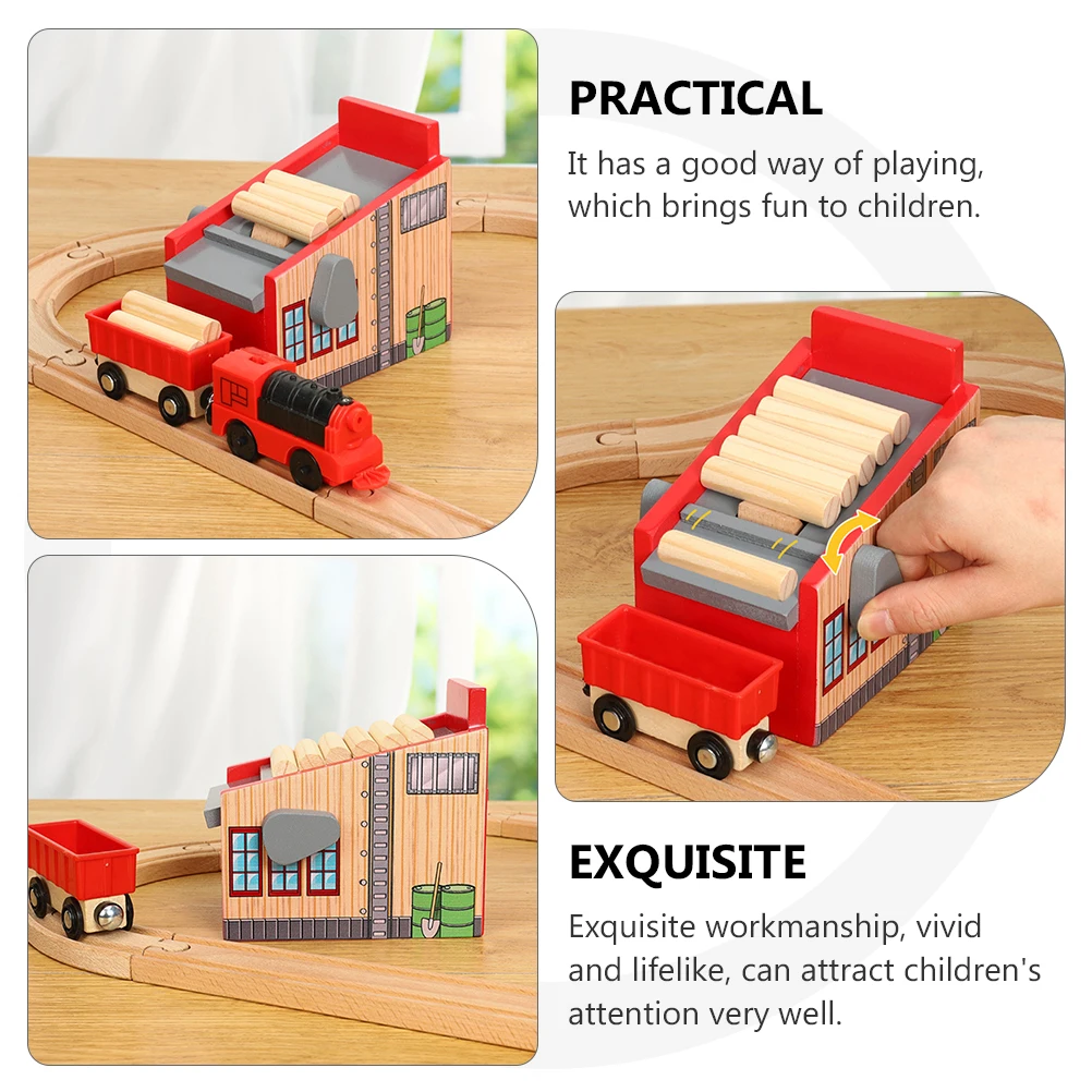 Train Track Accessories Kids Toys Rail Building Blocks Wooden Railway for Child
