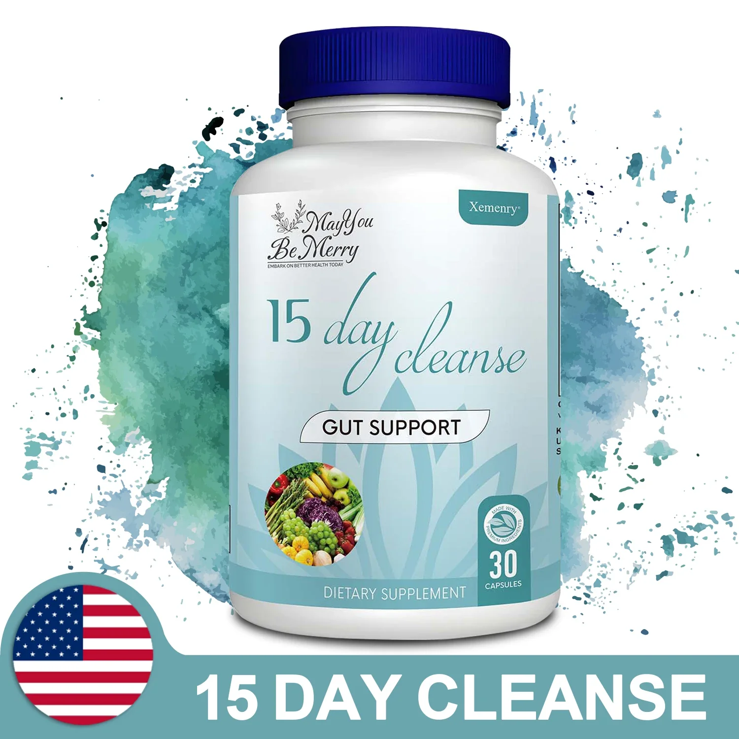 Rapid Digestive Cleanse 15-Day Colon Detox Supports Weight Loss Promotes Bowel Movements Relieves Constipation Relaxes