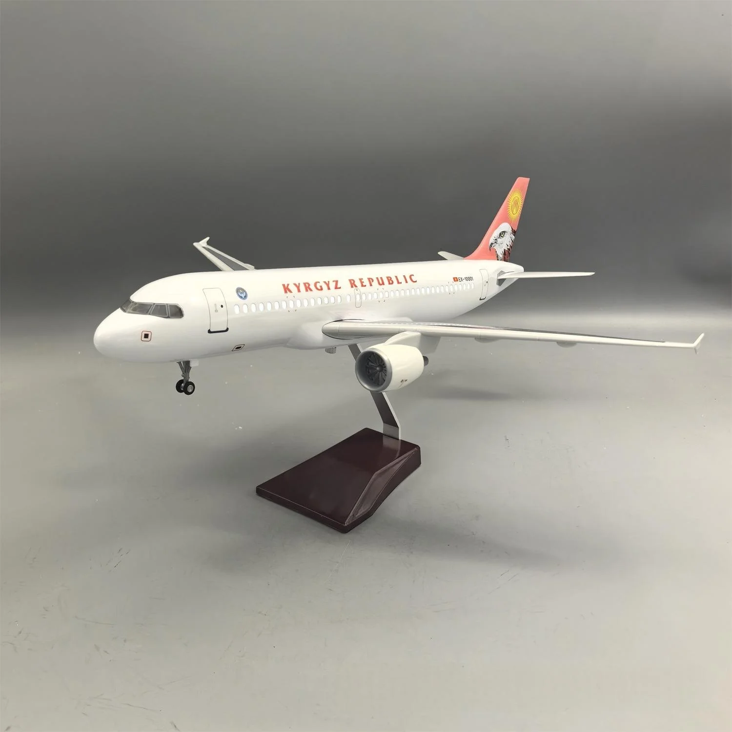 A320 Kyrgyzstan Government Special Aircraft 47cm 1:80 Scale Airplane Models Resin Diecast Model For Aviation Hobbyist Souvenir