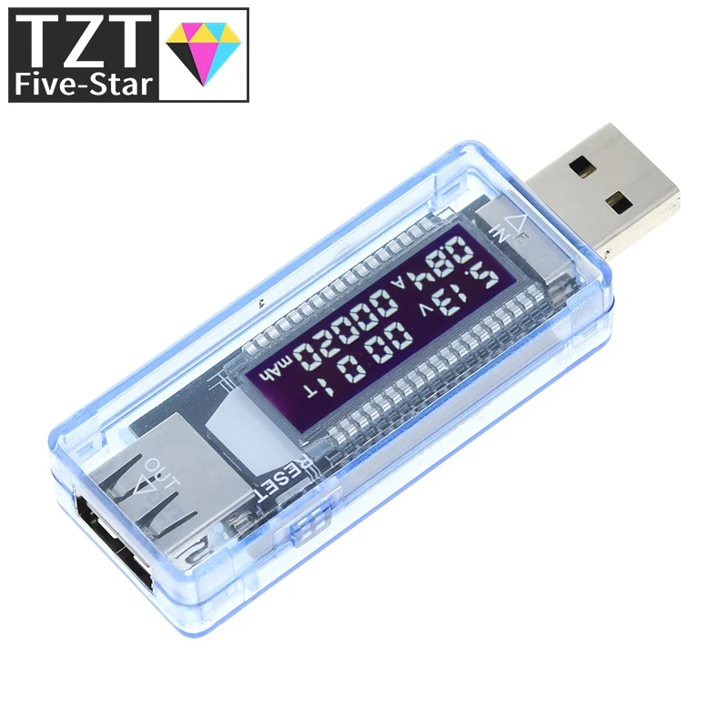 Imagem -05 - Tzt Testador de Carregador Usb Médico Medidor de Corrente de Tensão Voltímetro Amperímetro Testador de Capacidade da Bateria Detector de Energia Móvel