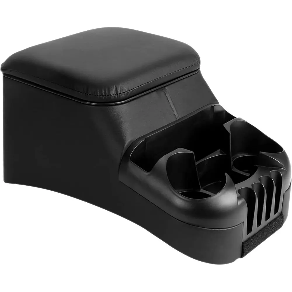 Moblorg Center Console for Truck Bench Seats, Vehicle Organizer, Medium, Made in USA (Black)