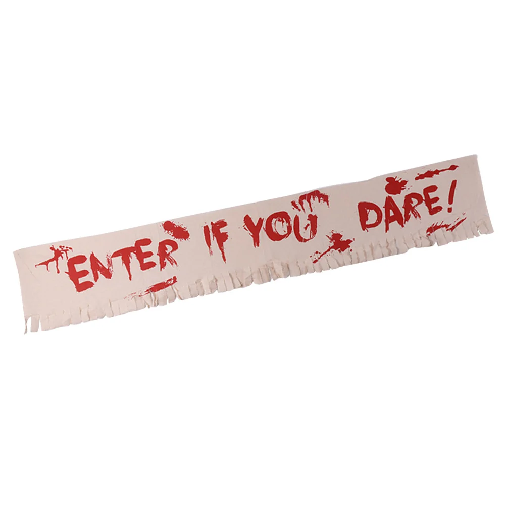 Enter If You Dare Banner Halloween Photo Props Hanging Decorations Sign Banners The Gathering Bunting