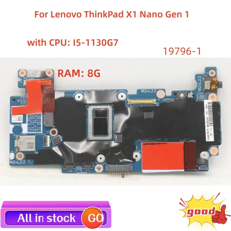 

19796-1 Motherboard For Lenovo ThinkPad X1 Nano Gen 1 laptop motherboard with CPU I5-1130G7 RAM 8G 100% test work