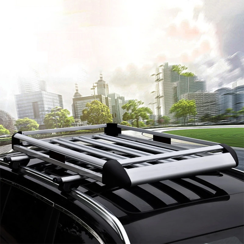 

Bilayer 140X100CM Universal Luggage Rack SUV Roof Aluminum Alloy Luggage Frame