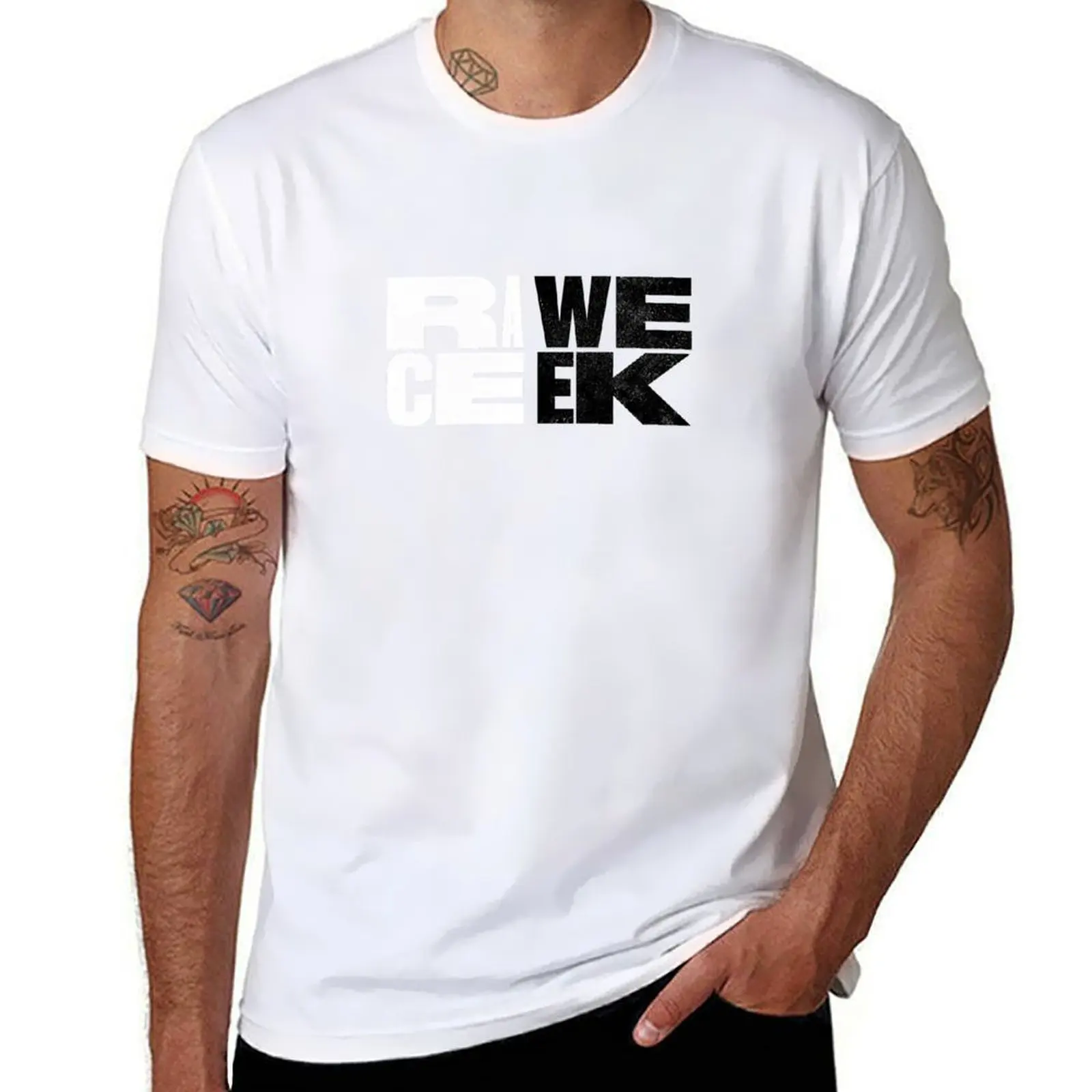Rawe Ceek T-Shirt Basic Solid Color Casual Tee Shirt