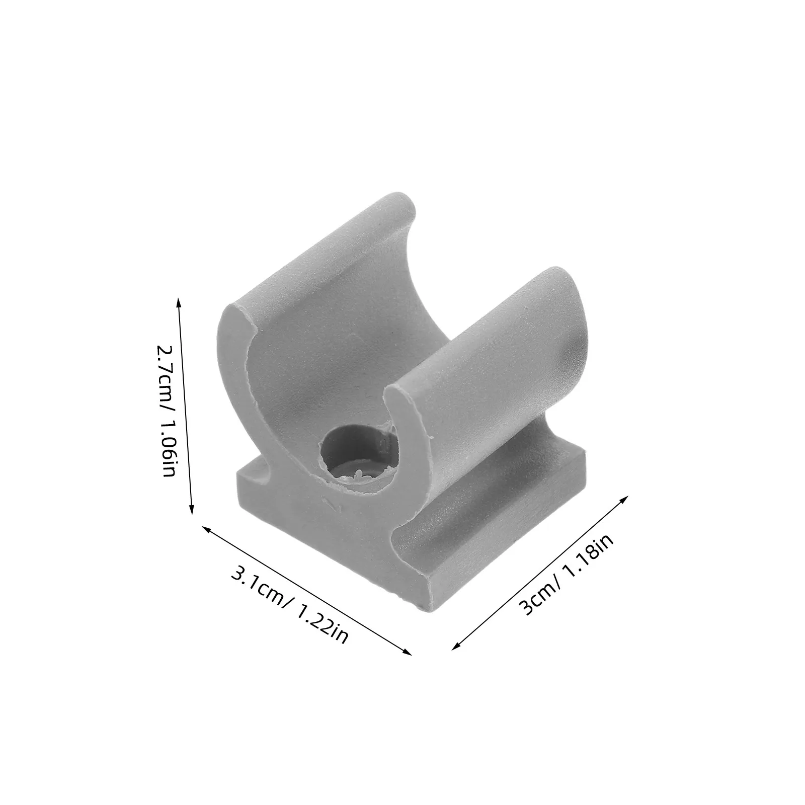 24Pcs Gray U-Shaped Plastic Clamps for Wheelchair Commode Chairs Heavy Duty Secure Fit Toilet Seat Pipe Holder Commode Chair
