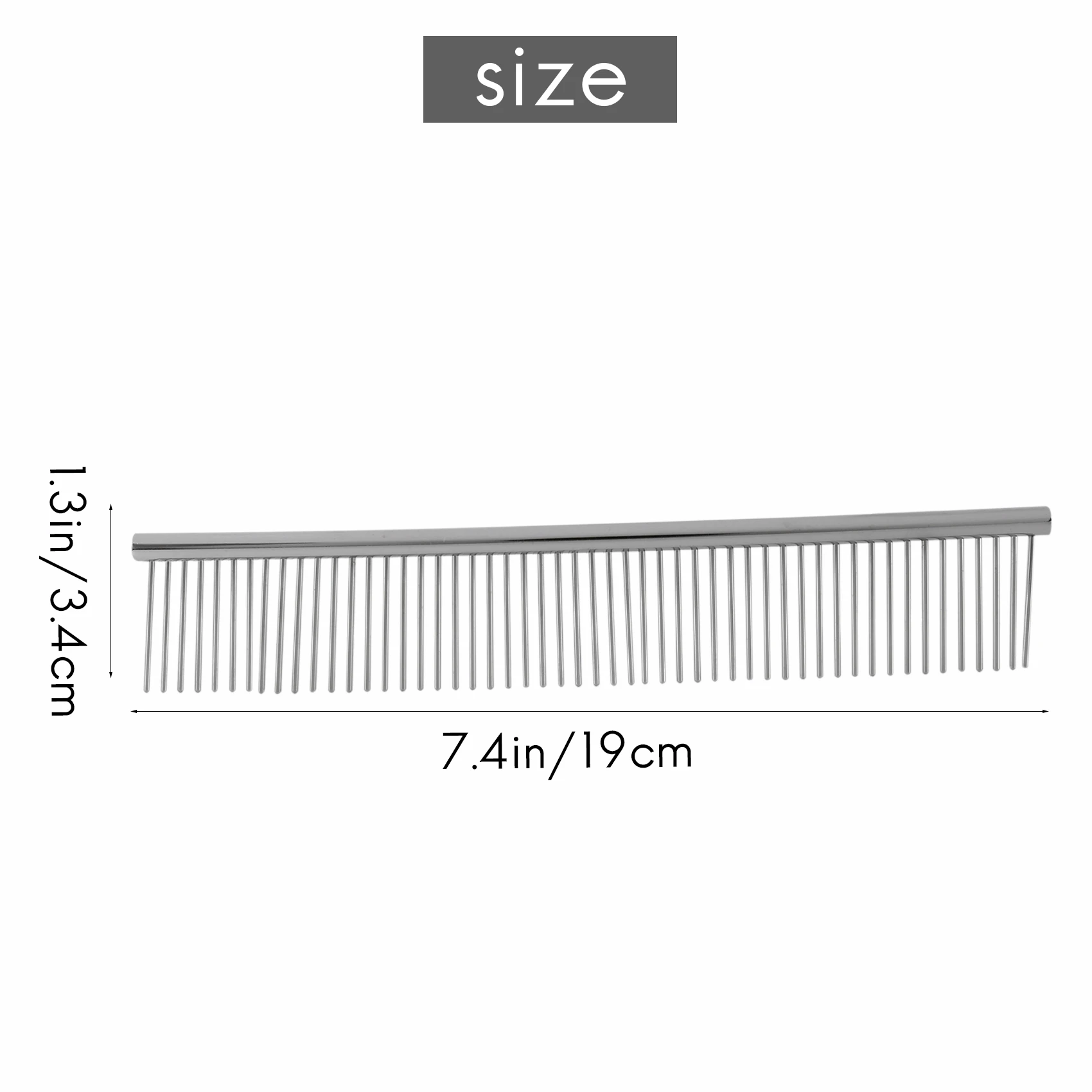 AD04-Popular Beauty Tool Metal Grooming Rake Comb Silver Tone voor Pet Cat Dog