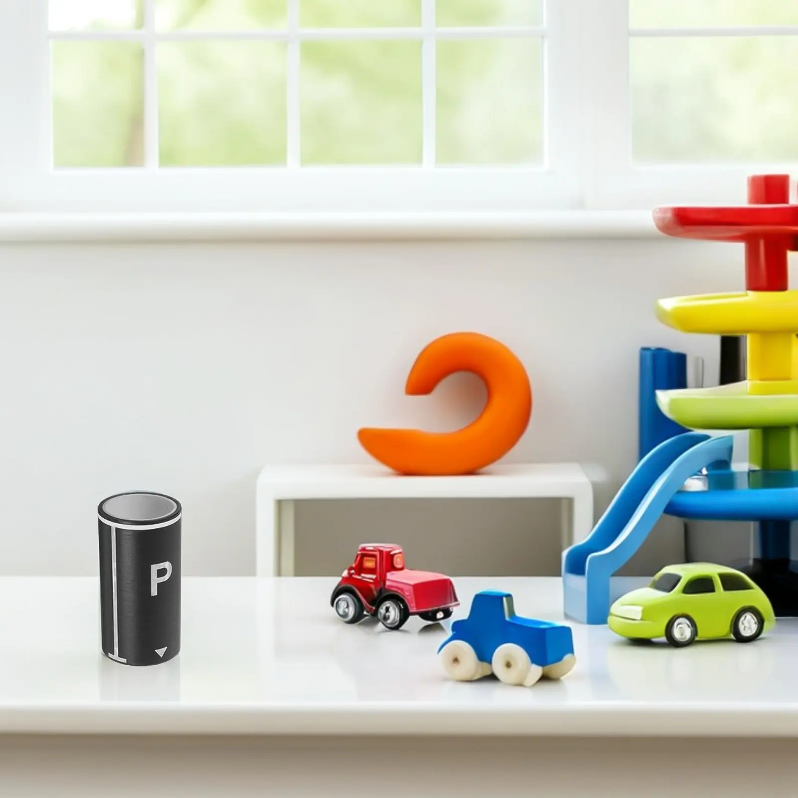 

Tiny Parking Lot Tape DIY Design Adhesive Paper Creative Miniature Parking Space Marker Layout Prop for Kids