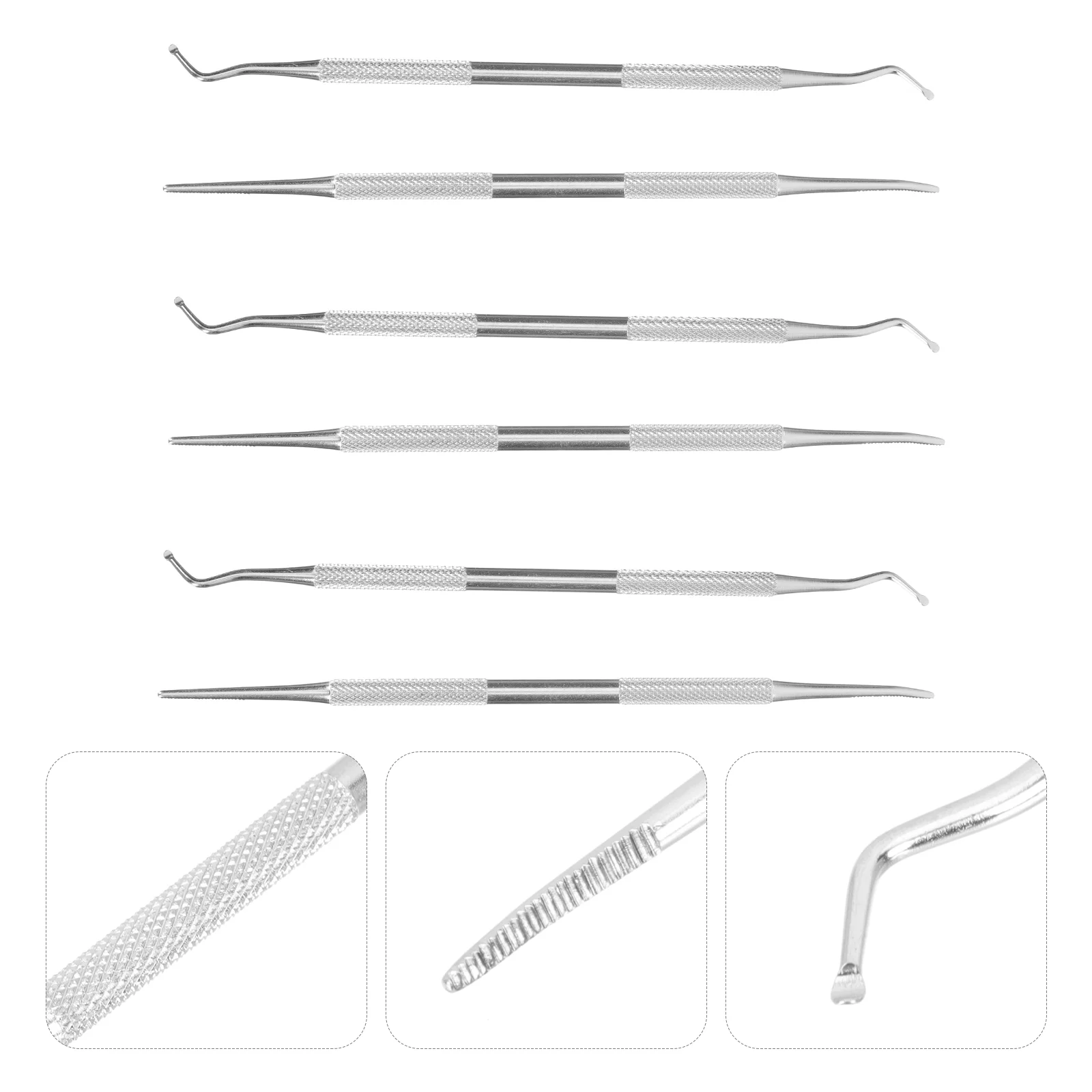 6 PCS Ingrown Cleanup Pedicure Tool Nail Cleaning Tools Stainless Steel Easy-to-use Toenail Groove Spoons Salon Care