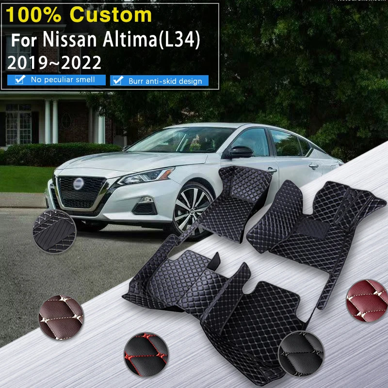 Non-hybrid Vehicle Car Mats Floor For Nissan Altima L34 S SR SV SL 2019 2020 2021 2022 Waterproof Floor Mats Set Car Accessories