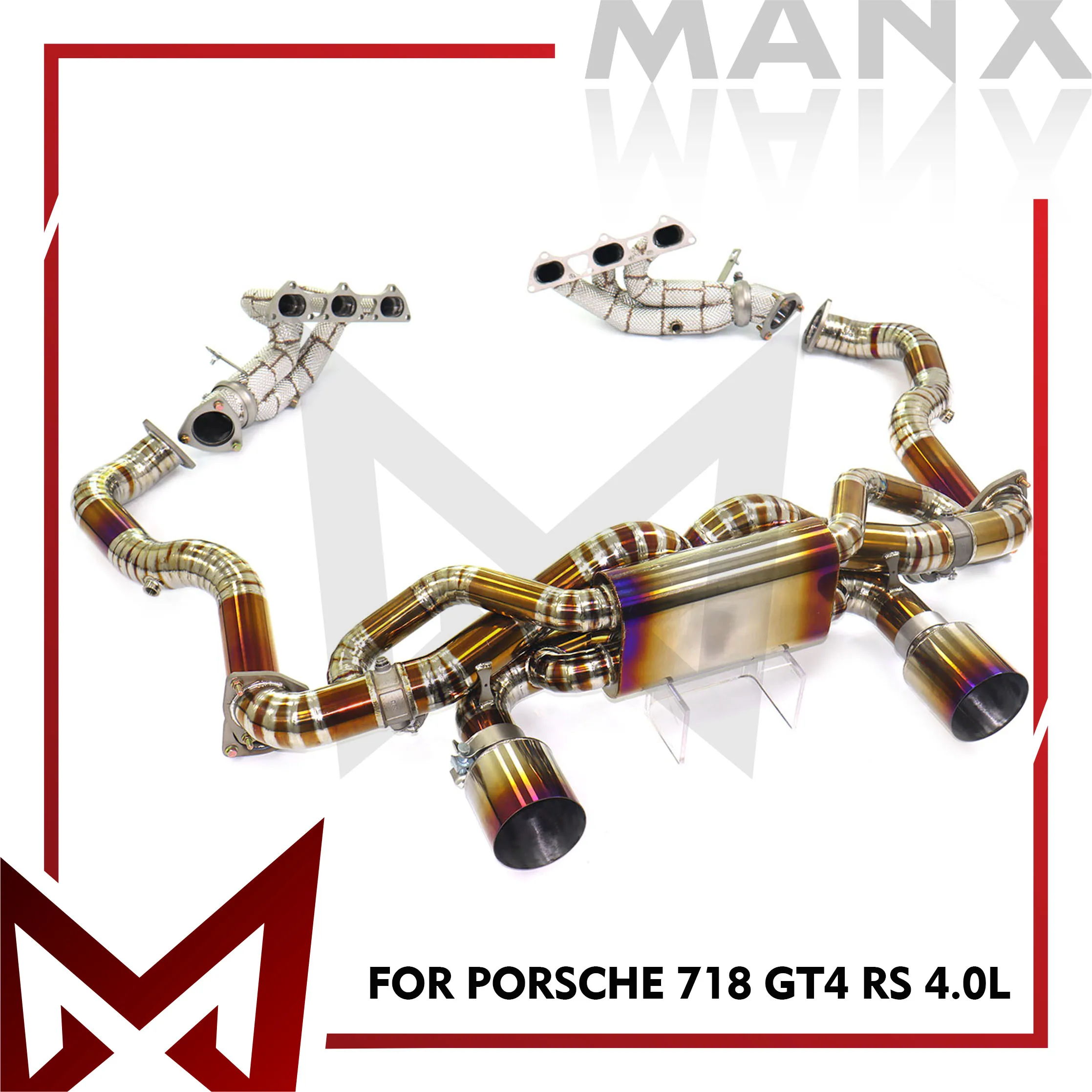 

MANX Catback Suitable For Porsche 718 GT4 RS 4.0L Titanium Alloy High Flow Performance Exhaust System Manifold Downpipe