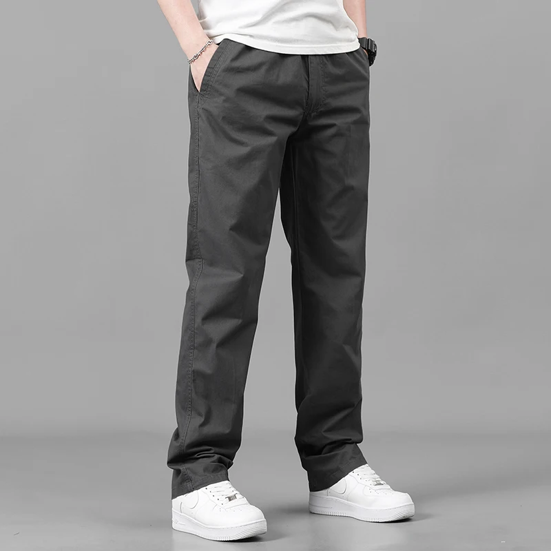 Men Casuals Cotton Loose Cargo Pants Men Streetwear Fashion Trousers Men Outdoor Jogging Pants Plus Code Straight Leg Pants