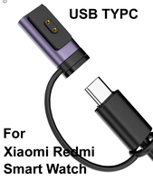 USB TYPC Charger Magnetic Adapter For Xiaomi Smart Watch 8/9/10/pro/NFC Redmi Active Lite Horloge 5/4/3 Mi band Band2/3 charging
