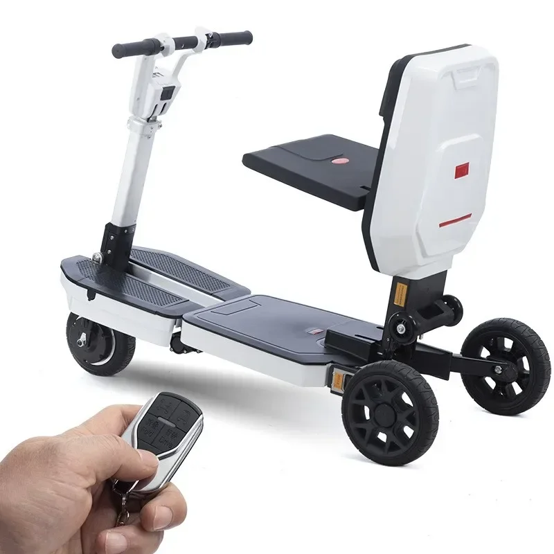 Factory Leisure Scooter For The Elderly Fully Automatic Folding Elderly Wheelchairs Four-wheeled Disabled Battery Car