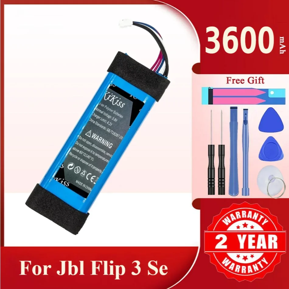 

Мощный аккумулятор KiKiss 3600 мАч/7700 мАч для JBL FLIP3 SE 6 Flip6 FLIP 3SE