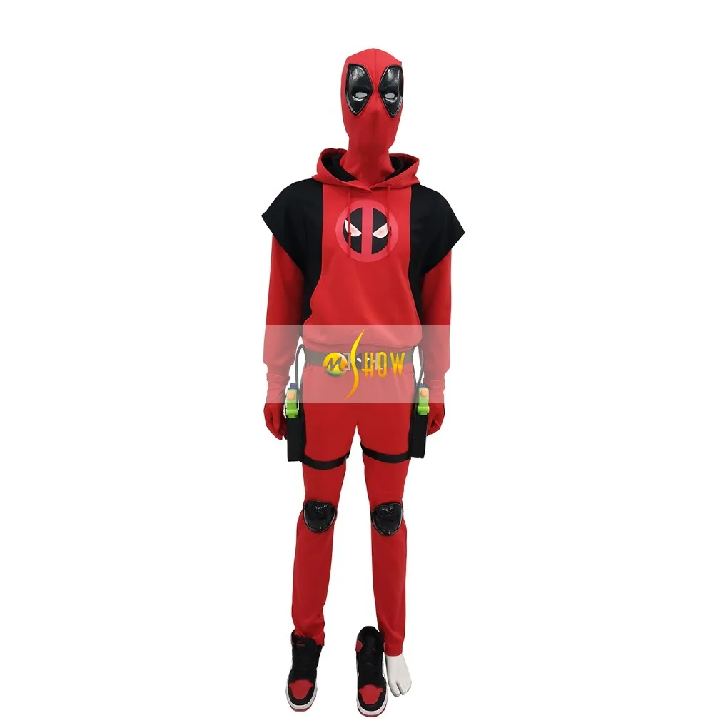 DP3 Superhero Red Soldier Wade Wilson Cosplay Hoodies  Carnival Halloween Costume