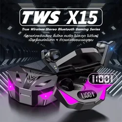 TWS x15ワイヤレスヘッドセット,Bluetooth,マイク付き,低音オーディオ,9Dステレオ,音楽,hifi,すべての電話用