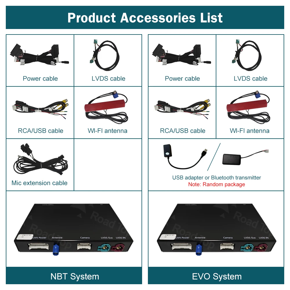 RoadTop Wireless CarPlay for BMW NBT EVO 1 2 3 4 5 6 7 Series X1