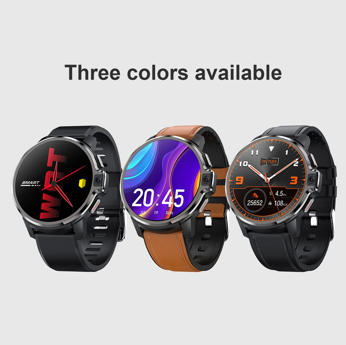 DM30 GPS 4G ساعة ذكية 16 جيجابايت أو 64 جيجابايت ساعة ذكية رياضية للرجال مزدوجة 1.6 بوصة 400*400 معدل ضربات القلب/اختبار 1050Amh
