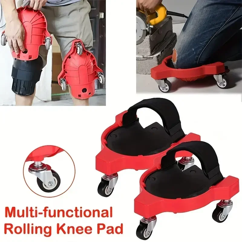 2pcs Universal Kneepads - Multifunctional Kneeling Pulley, Foam Padded Mobile Wheels, Floor Tiles Seams & Woodworking