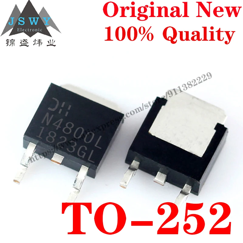 10~100 PCS DMG4800LK3-13 TO-252 Discrete Semiconductor Transistor MOSFET IC Chip With the for module arduino Free Shiping N4800L