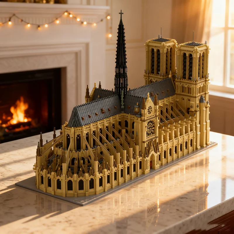 63190pcs MOC Notre Dame De Paris Modular Dimension Architecture Street Scene Model Building Blocks Module Diorama Ship Toy Gift