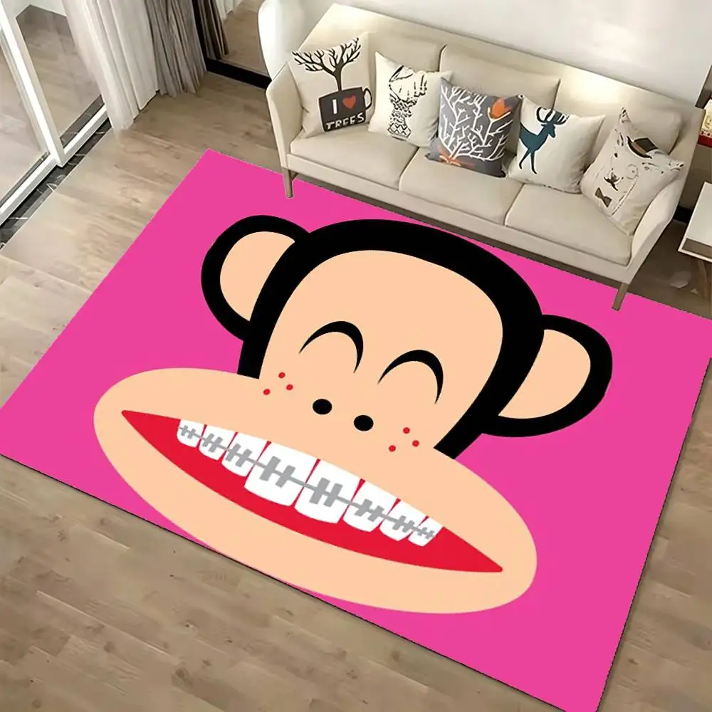P-paul frank Monkey Soft Thick Non-Slip Mat for Living Room Bedroom Kitchen Decor Rugs