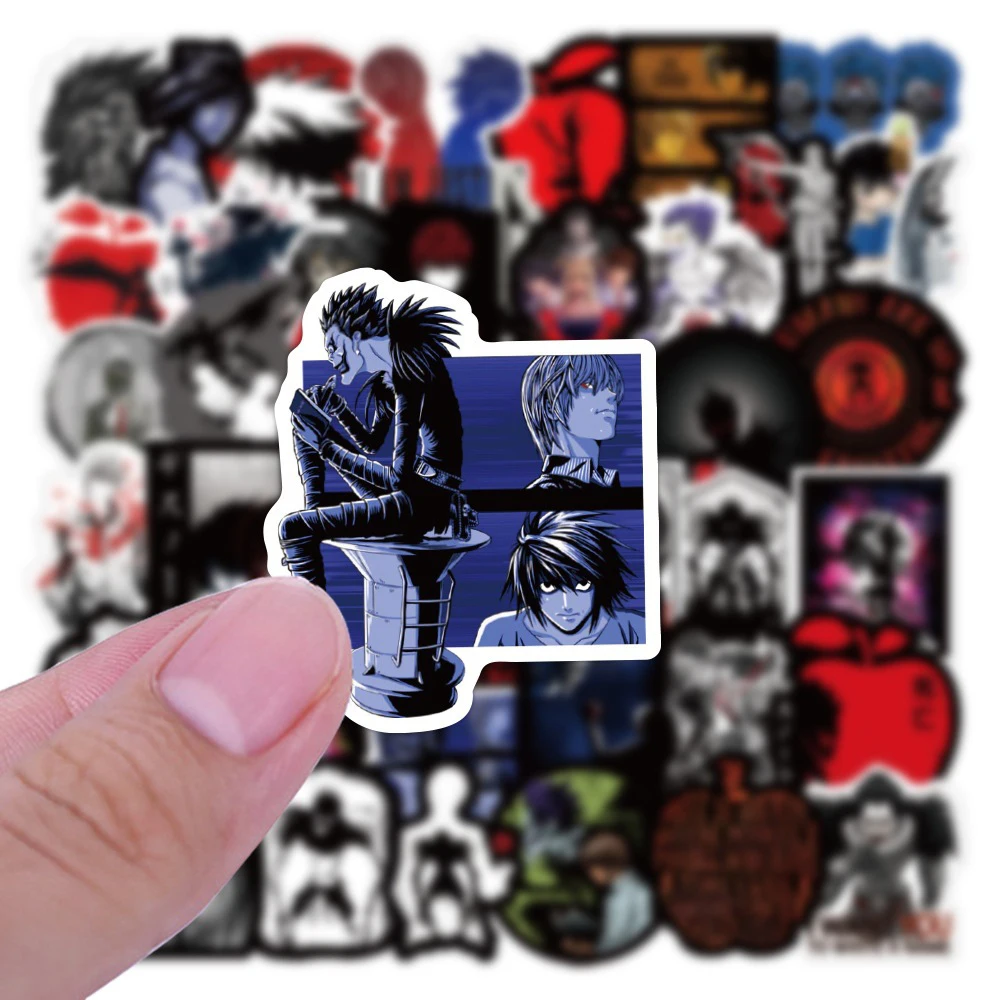

10/30/50PCS Japanese Anime Death Note Graffiti Stickers for Laptop Car Phone Case Waterproof Cool Kids Cartoon StickerWholesale