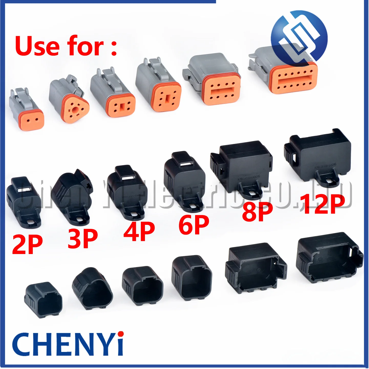 The dustproof waterproof cover lid of the connector use For the Duetsch DT series female plug 2/3/4/6/8/12P 1011-344-0205