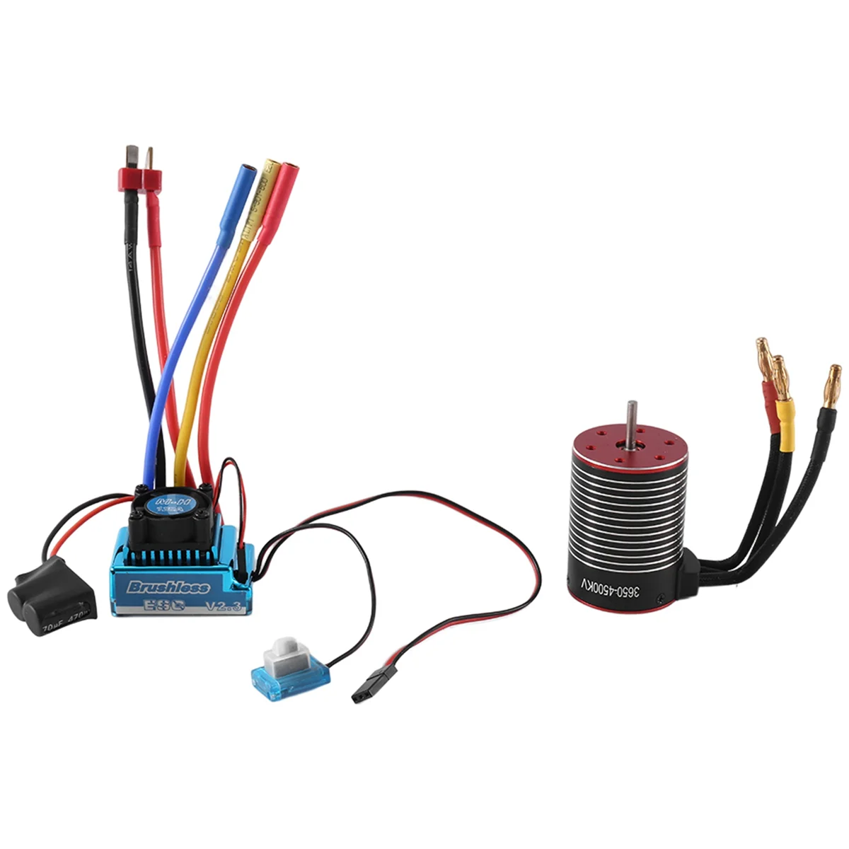 3650 Brushless Motor 4500KV and 120A ESC for 1/8 1/10 RC Car Drift Racing Off-Road