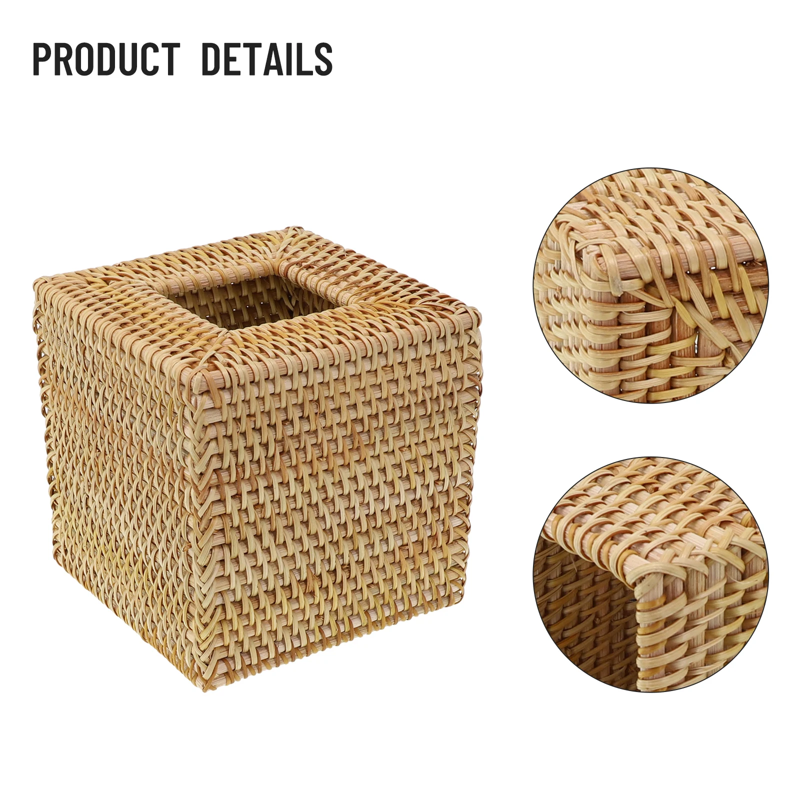 Colour Upgrades Hand Woven Wicker Tissue Holder Handmade Office X X In Open Bottomed Holder Bathroom Quality Brands