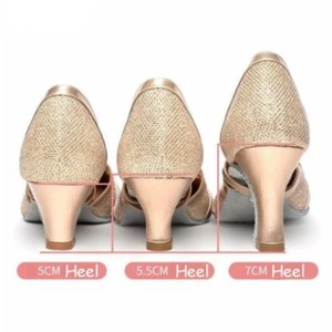 Mode Ballsaal Tanzschuhe für Frauen Glitzer Finger geschlossener Schuh moderne Salsa Lony Hall Tango Latin Schuhe für Mädchen Sandalen Sandalen 10 Hauptverkäufe geschlossene Tanzschuhe - №2