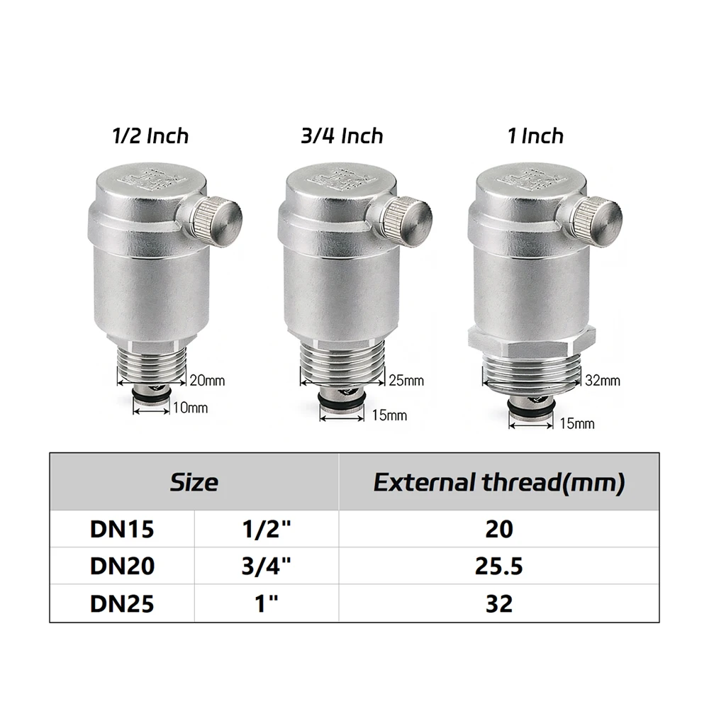 Elettrovalvola SS304 Corrosion-Resistant BSP Air Vent Valve - 1/2\ Pneumatica — dettaglio 1