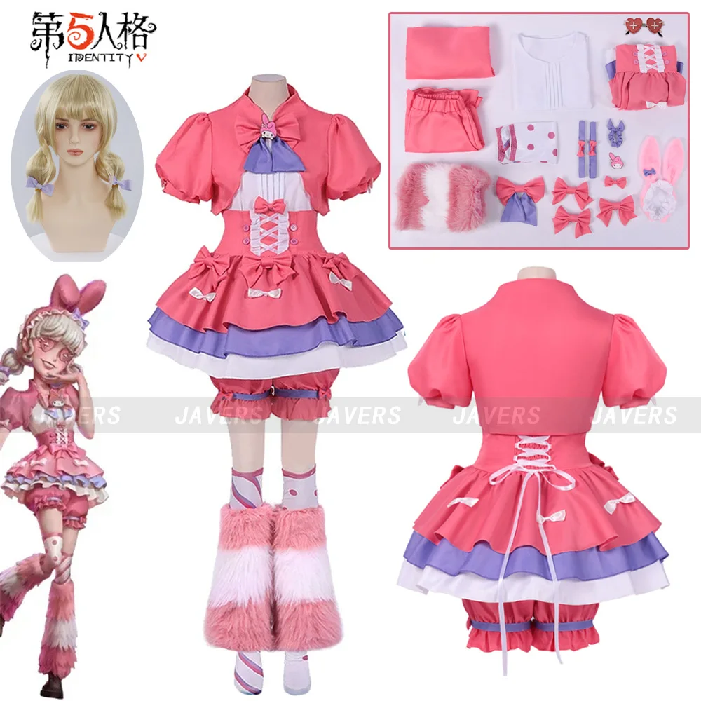 Game Anime Lily Barrier Cheerleader Cosplay Costume Wig Pink Lolite Dress Uniform Women Halloween Carnival Roleplay Outfits