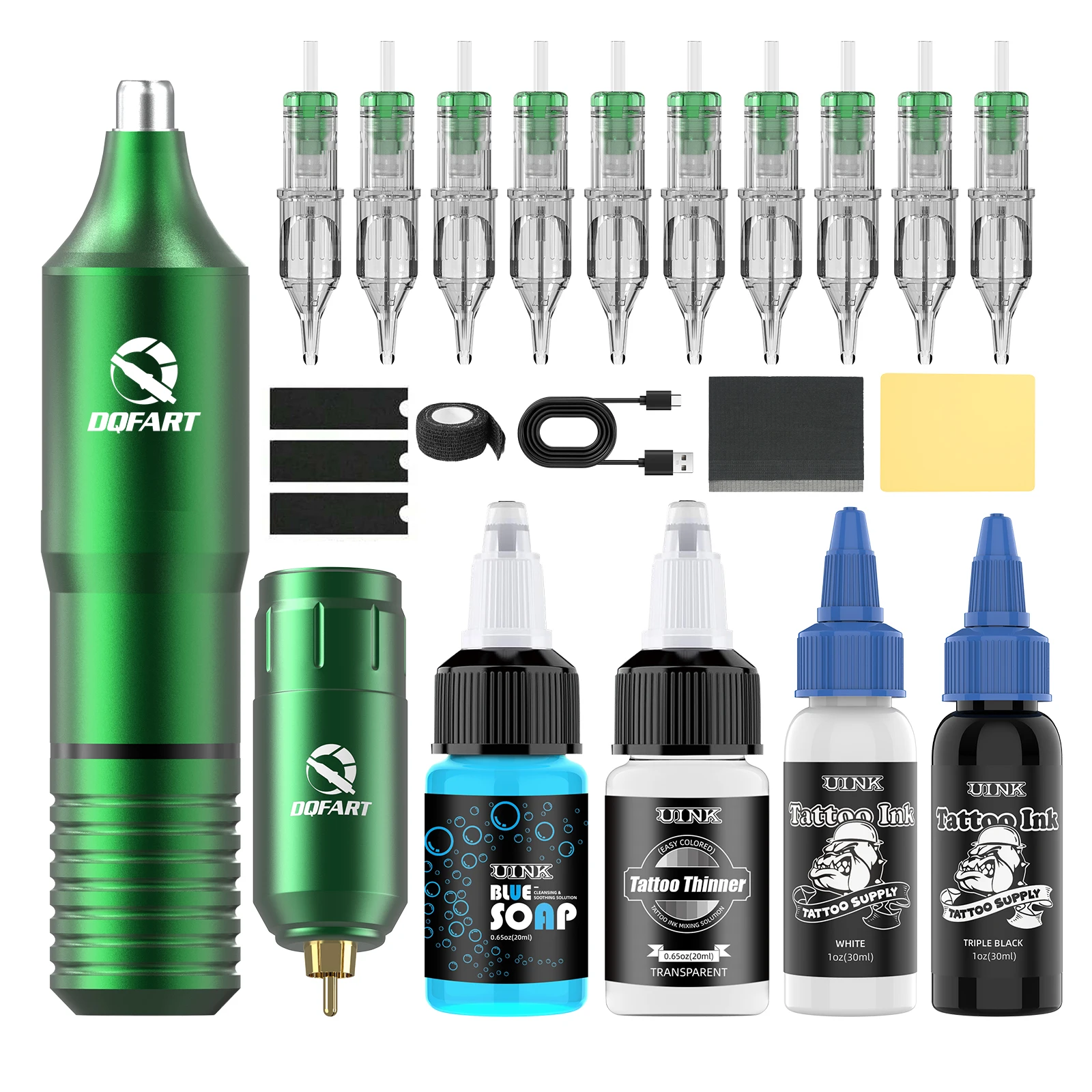 

DQFART 10000rpm Wireless Tattoo Machine Permanent Makeup Tattoo Pen Tattoo Needle Beginner Tattoo Kit Tattoo Accessories